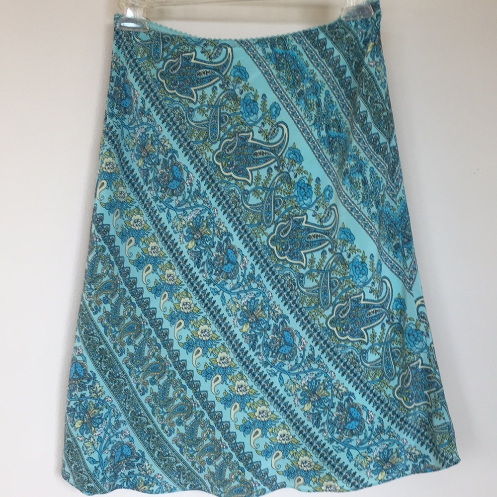 Silk paisley skirt